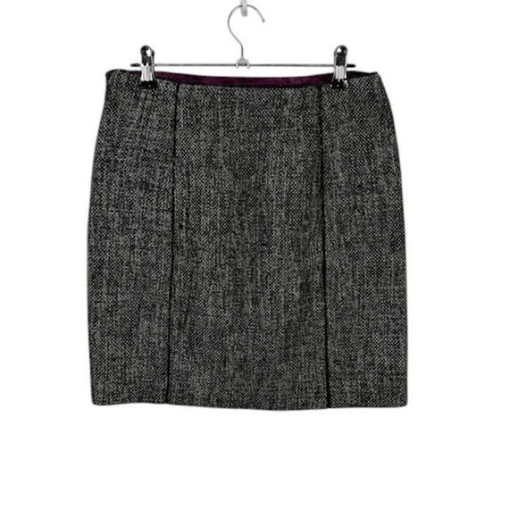 White House Black Market Wool Blend Tweed Pencil Skirt Black White Size 00 - Picture 4 of 11